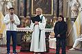 Maria Santarem (rechts) aus Juruti Velho und Antonio Andrade da Silva (links) aus Óbidos zusammen mit Pastoralreferentin Christiane Hetterich.