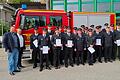 Zahlreiche Feuerwehrmänner und Feuerwehrfrauen wurden beim Feuerwehrfest in Wenkheim befördert und in neue Positionen eingewiesen.&nbsp;