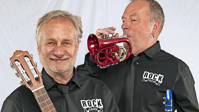 „Rock Tales“ heißt der Titel des Abends mit Jürgen Rau und Richard Rossbach in der Georgihalle.       -  „Rock Tales“ heißt der Titel des Abends mit Jürgen Rau und Richard Rossbach in der Georgihalle.