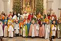 42 Sternsinger aus Theilheim mit Pater Michael Jakel.