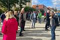 Bürgermeister Steffen Kropp (rechts) bei der Eröffnung des Rundweges und des 1. Bergenwinkelwandertages