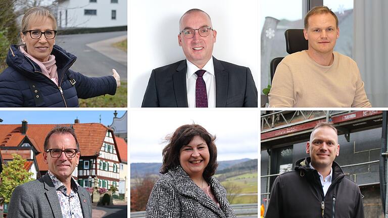 Äußern sich zu einem bundesweiten Böllerverbot (von links oben nach rechts unten): Judith Dekant, Andreas Sandwall, Nico Rogge, René Gerner, Katja Habersack und Mario Götz.