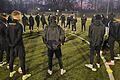 Die Grünen im Abendrot - ganz in schwarz: Trainingsauftakt beim FC Schweinfurt 05.