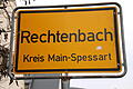 Ortsschild Rechtenbach       -  Ortsschild Rechtenbach